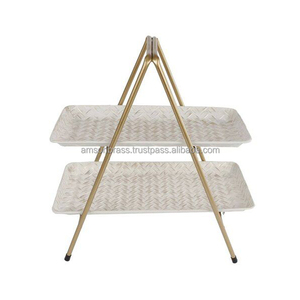 Luxury Hot Selling Kitchen Accessories Galvanized Metal Rack Dessert <b>Tray</b> Serving <b>Tray</b> Afternoon <b>Tea</b> <b>Tray</b> - Product Image 4