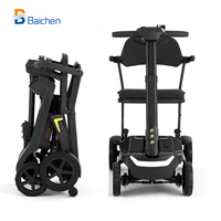 Scooter de Movilidad Plegable de Aleación de Aluminio Ultraligero de 16 kg, Motor sin Escobillas de Gran Potencia para Subir Pendientes, Fácil de Transportar, Scooter de Movilidad para Discapacitados