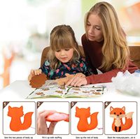 Kit de couture DIY en feutre de laine de haute qualité pour la création d'animaux en feutre, kit d'artisanat pour garçons et filles