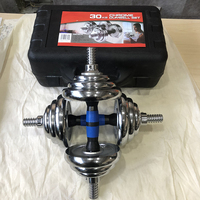Ensemble d'haltères en fonte de 30 kg pour hommes, équipement de fitness domestique, électroplaqué, pour la musculation, livré avec boîte cadeau