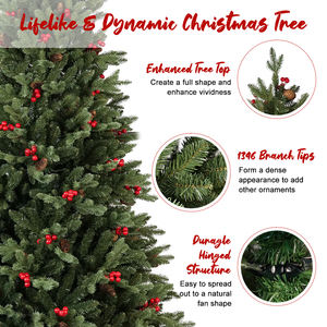 7 फीट पूर्व-रोशनी पर्यावरण के अनुकूल कृत्रिम क्रिसमस ट्री 800 गर्म रोशनी उच्च गुणवत्ता यथार्थवादी pvc घर छुट्टी सजावट - Product Image 6