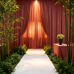 Tenda Decorativa in Seta Elasticizzata Rosa per Sfondo Matrimonio, Drappeggio da Soffitto per Feste di Compleanno, Eventi e Cerimonie - Product Image 2