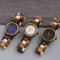 Montre classique en bois pour femmes, montre-bracelet en bois pour femme