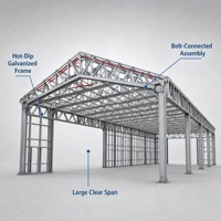 Gallinero Prefabricado de Acero de Bajo Costo, Construcción Rápida para Proyectos de Avicultura Comercial