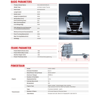 Camion tracteur diesel SANY 4x2 à toit haut pour le transport de conteneurs sur de longues distances