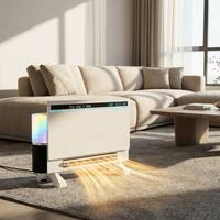Ventilateur de chauffage électrique polyvalent pour intérieur avec options autoportantes/murales, connectivité Smart Home, fonction lampe d'ambiance colorée
