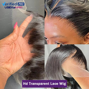 30 40 Inch Tự Nhiên Glueless HD Trong Suốt Ren Phía Trước Tóc Giả Nhà Cung Cấp Brazil 100% Tóc Con Người Cơ Thể Sóng Ren Phía Trước Đóng Cửa Tóc Giả - Product Image 4