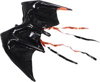 Ballons en aluminium en forme d'ailes de chauve-souris de 45 pouces pour décorations de fête d'Halloween en extérieur, avec ballons en forme d'ailes et accessoires de costume de vampire