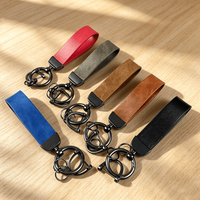 Porte-clés en cuir PU vintage de qualité supérieure, logo personnalisé en relief, porte-clés à changement de couleur, accessoire élégant pour clés de voiture