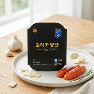 Huevas de abadejo de Alaska sazonadas con sabor a ajo, 100g, certificadas MSC, Mentaiko congelado, listo para comer, para sushi, pasta o como adorno. - Product Image 4