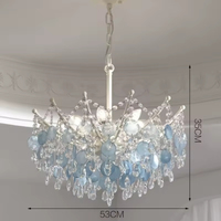 Lámpara de Techo Moderna LED de Estilo Nórdico, Lámpara Colgante de Lujo para Decoración de Sala de Estar o Dormitorio, Estilo Cristal Largo