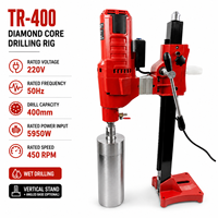 Foreuse à diamant verticale 5950W pour le perçage humide de grands trous dans les murs et sols en béton jusqu'à 400 mm