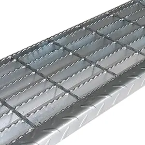 Wholesale outdoor metal stair step treads Outdoor Galvanized Lowes Anti Non Slip Iron Steel Grating Metal Plate Stair Treads