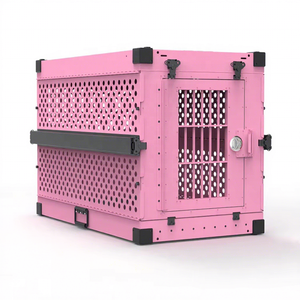 Jaula de Viaje para Perros de Aluminio Más Vendida de Fábrica, Jaula Plegable Portátil para Mascotas con Ventilación para Transporte en Avión y Automóvil, Seguridad - Product Image 6