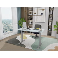 Bureau de direction moderne électrique réglable en hauteur, table d'ordinateur ergonomique motorisée pour bureau
