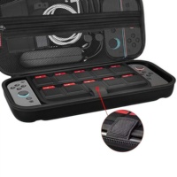 Étui de transport rigide en EVA pour Nintendo Switch avec logo personnalisé, étanche, antichoc, portable, fermeture éclair, plusieurs compartiments pour accessoires