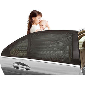 2 unidi/set parasole universale de ventana laterale coche <span class=keywords><strong>bebe</strong></span> parasole cubierta de malla elastica - Product Image 3