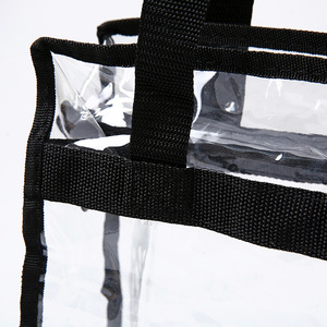 กระเป๋าถือพีวีซีใสขนาดใหญ่พิมพ์ลายเรียบกระเป๋าโท้ทสำหรับผู้หญิงสั่งทำได้ - Product Image 6