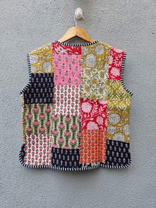 Nouvelle veste mi-longue d'hiver en coton matelassé à imprimé artisanal de qualité supérieure, style bohème ethnique pour femmes, cadeau élégant pour elle - Product Image 6