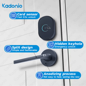 Kadonio mới đến chia Lỗ mộng ttlock khóa thông minh thiết lập từ RFID khách sạn thẻ chìa khóa cửa hệ thống ổ khóa - Product Image 3