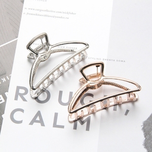 Pinces à <span class=keywords><strong>cheveux</strong></span> pour tenir les queues de cheval Grandes pinces à <span class=keywords><strong>cheveux</strong></span> en métal Barrettes Classique Ouvert Demi-rond - Product Image 6
