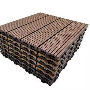 SHENGCHENG Wpc Outdoor Deck Tiles Waterproof Anti-UV 30*30cm Click Locking Interlocking Garden Terrace Decking Tile - Product Image 1