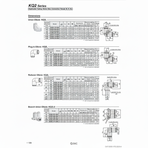 ชิ้นส่วนนิวเมติกส์ KQ2L23-00A นิวเมติก - Product Image 1