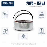 Transformateur toroïdal personnalisable monophasé 100% cuivre, sortie 110V, entrée 36V 50Hz/60Hz