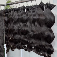 Paquetes de Cabello Humano Virgen Natural Vietnamita al por Mayor, con Cutícula Alineada, Sin Procesar, Ondulado, Extensiones de Cabello
