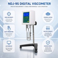 Viscosimètre numérique rotatif industriel, machine de test de viscosité NDJ-9S avec capteur de température pour encre et peinture