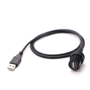 Cable de Extensión USB 2.0 3.0 Macho a Hembra con Kit de Montaje en Panel Impermeable con Clasificación IP67 - Product Image 3