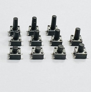 4.5x4.5mm SMT 택트 스위치 시리즈 4핀 SMD 촉각 푸시 버튼 스위치 3.8/4.3/4.5/4.8mm H 4.5*4.5 12V 50mA 황동 스테인리스 스틸 - Product Image 3