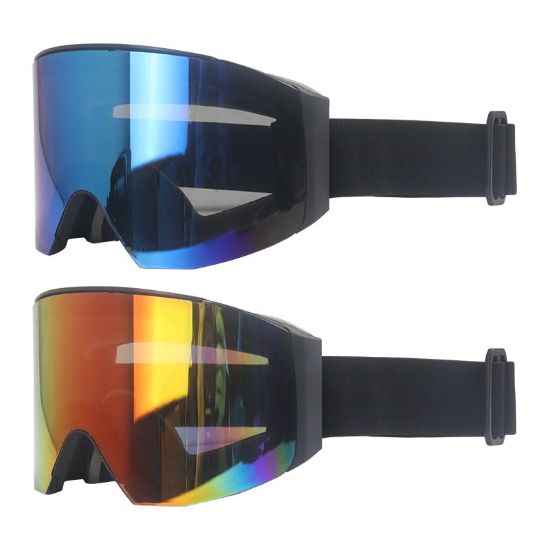 OEM 2025 Custom Logo Frameless Retro Anti-Fog Ski Goggles Men's Women's Sports Eyewear Magnet Snow Googles for Snowboarding