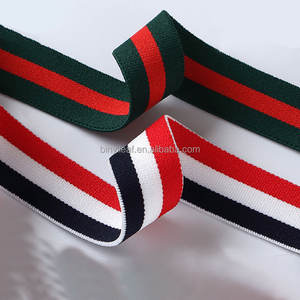 Banda elástica de goma de nailon suave tejido Jacquard de rayas binarias de 4CM en stock de fábrica para ropa interior cintura ropa pantalones cinta elástica - Product Image 5