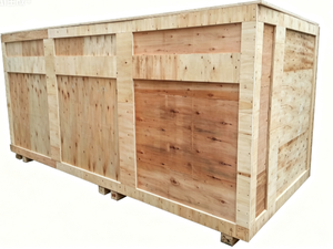 Boîte en bois solide pliable sur mesure avec base en palette |   Caisse d'expédition et palette d'exportation empilables sans clous, démontables - Product Image 1