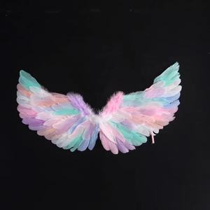 Nuovo Design con piume per Cosplay di Halloween Costume da ali <span class=keywords><strong>d</strong></span>'<span class=keywords><strong>angelo</strong></span> arcobaleno professionale - Product Image 6