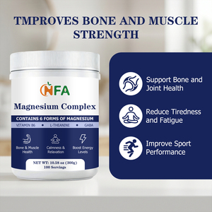 Magnesio Complejo en Polvo de Alta Calidad al por Mayor para la Salud Ósea y Muscular, Calma, Relajación y Aumento de Energía, Contiene Magnesio - Product Image 4