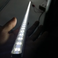 Barre lumineuse LED Double rangée 24V 5730 144led, barre lumineuse d'armoire personnalisée, rainure en aluminium