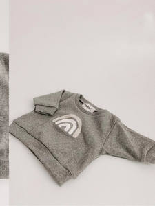 Conjuntos de Ropa para Niños con Diseño de Arcoíris de Dibujos Animados, Conjuntos de Ropa de Invierno Cálida para Bebés, Conjunto de Camiseta de Manga Larga y Pantalones para Bebés - Product Image 5