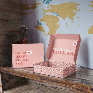 Cajas de Regalo Personalizadas de Alta Gama, Ecológicas, Reciclables, con Cierre Magnético, Acabado Mate, Embalaje de Cartón Corrugado (Rosa/Blanco) - Product Image 3