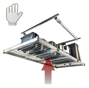 Étagères de rangement motorisées pour plafond de garage, blanches, avec garantie de 3 ans pour optimiser l'espace - Product Image 1