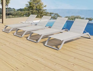 FYZK - Tumbona Apilable de Aluminio para Exteriores, Ajustable, de Metal, para Piscina, Patio, Reclinable - Product Image 2