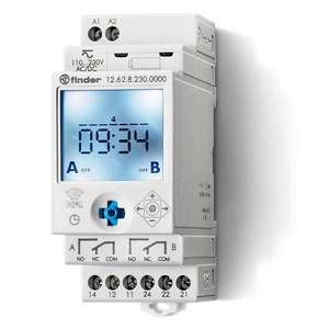 Minuteur numérique Finder 230V 16A avec contrôle NFC hebdomadaire pour l'automatisation - Product Image 1