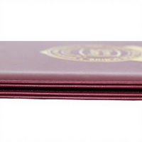 Protège-diplôme en cuir PU de haute qualité avec estampage à chaud pour certificat de remise de diplôme