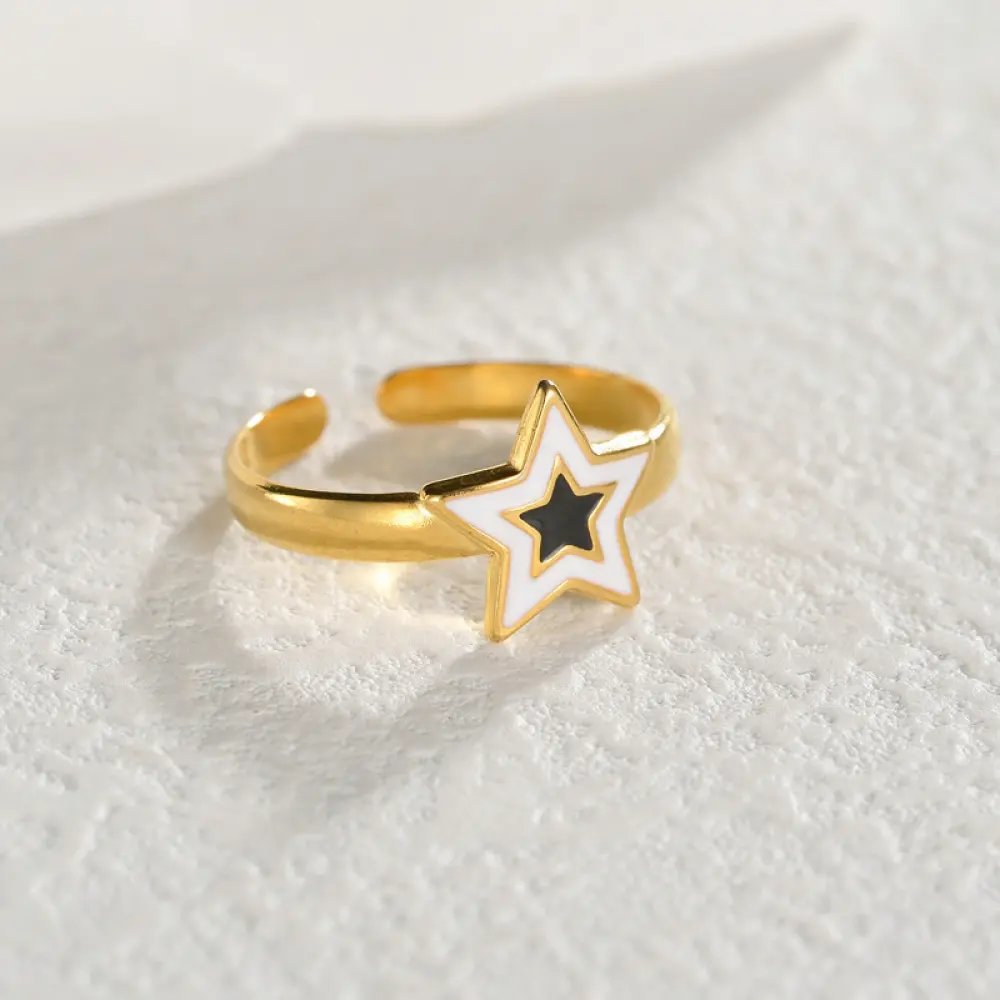 Custom Gold Plated Ring High Quality Gold Plated Stainless Steel Jewelry Cute Rings Women And Men Rings