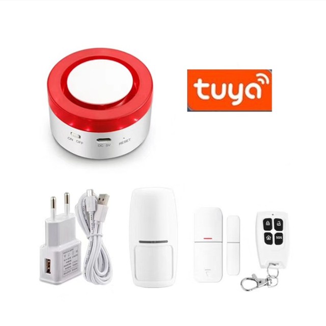 RSH Tuya Smart WiFi Home Security System with Gateway Strobe Siren Alexa & Google Home IFTTT Voice Control Smart Home Product