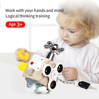 Jouets éducatifs en bois Montessori, planche d'activités et cube de tri de formes, jeu de compétences pour garçons et filles de 0 à 4 ans, Youlebei