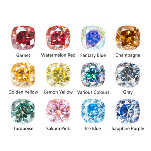 Goldleafr Shining Pink Color Cushion Cut <b>Moissanite</b> Diamond <b>Loose</b> Gemstone GRA Certificate Synthetic <b>Moissanite</b> - Product Image 4