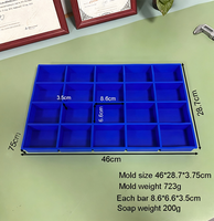 Moule à savon en silicone Candyer Early Riser, 20 barres rectangulaires, moule en silicone pour la fabrication de savon, bac à glaçons, outil à savon, haute qualité