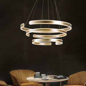 Lampe suspendue géométrique Décoration d'hôtel Anneau rond réglable Lampes suspendues à LED pour salle à manger - Product Image 3